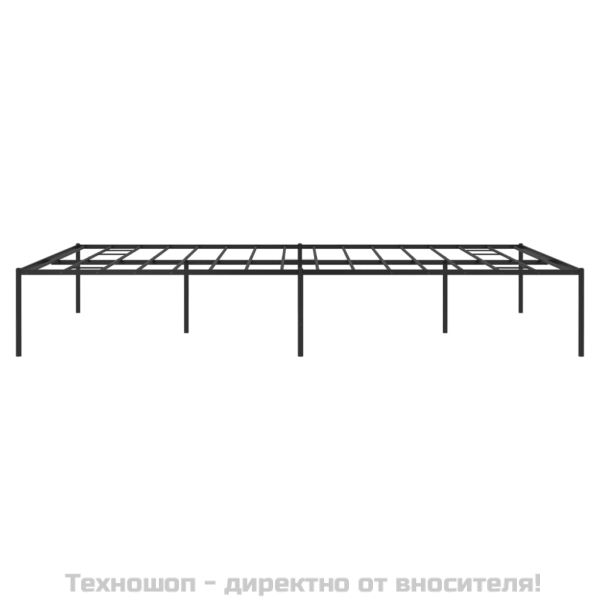 Метална рамка за легло, черна, 150x200 см