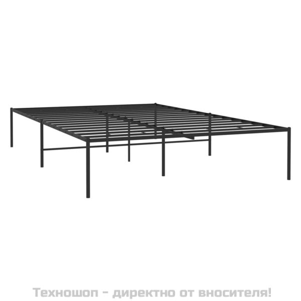 Метална рамка за легло, черна, 120x200 см