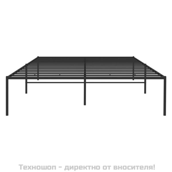 Метална рамка за легло, черна, 120x200 см
