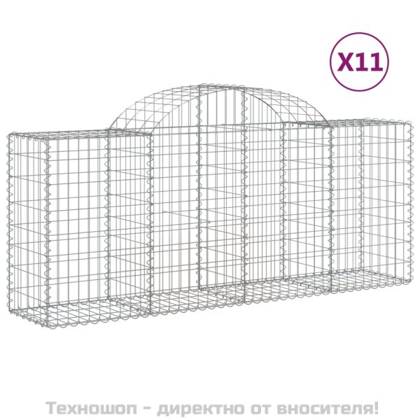 Габионни кошници арка 11 бр 200x50x80/100 см поцинковано желязо