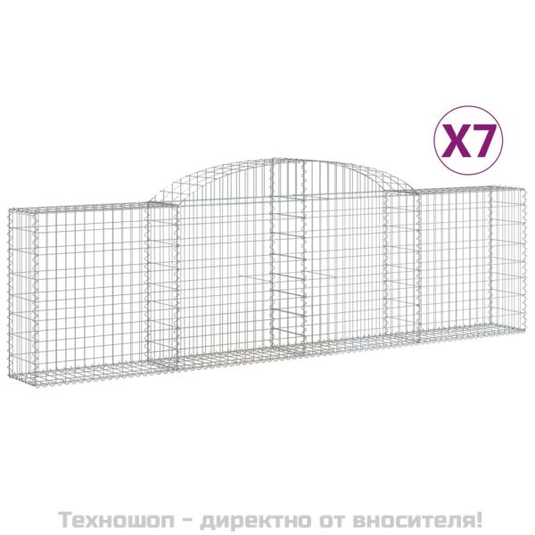 Габионни кошници арка 7 бр 300x30x80/100 см поцинковано желязо