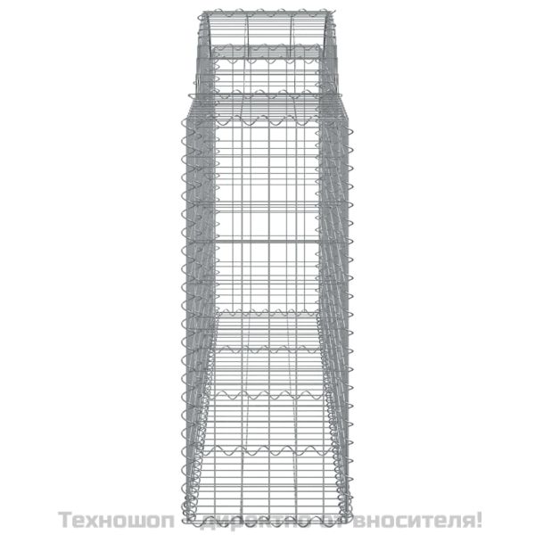 Габионни кошници арка 2 бр 200x50x100/120 см поцинковано желязо