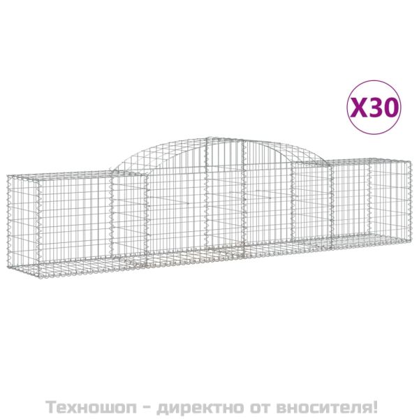 Габионни кошници арка 30 бр 300x50x60/80 см поцинковано желязо