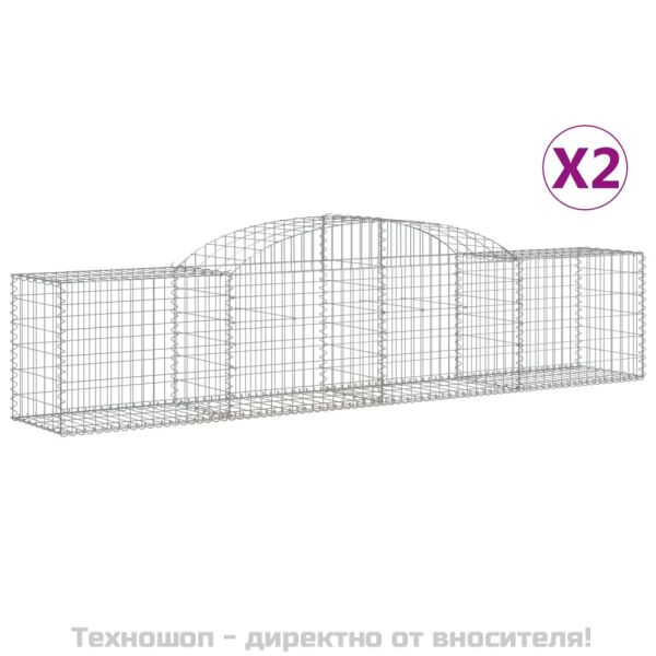 Габионни кошници арка 2 бр 300x50x60/80 см поцинковано желязо