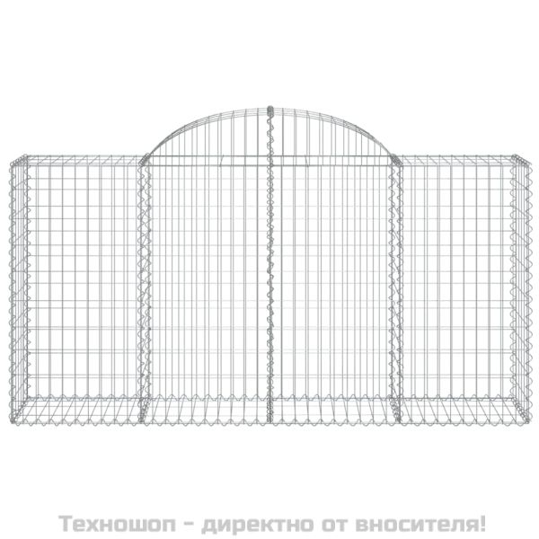 Габионни кошници арка 9 бр 200x50x100/120 см поцинковано желязо