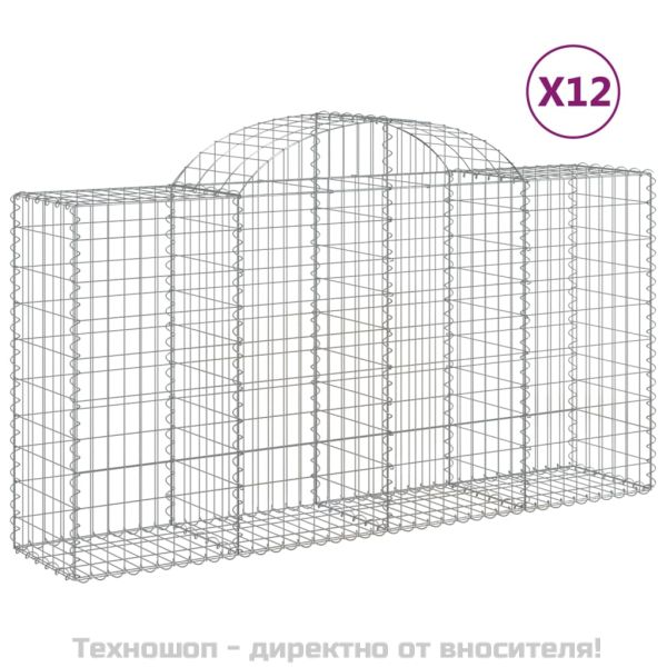 Габионни кошници арка 12 бр 200x50x100/120см поцинковано желязо