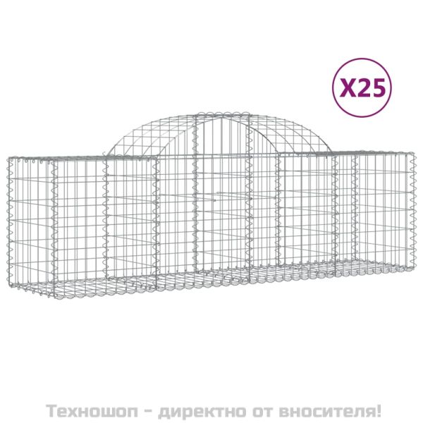 Габионни кошници арка 25 бр 200x50x60/80 см поцинковано желязо