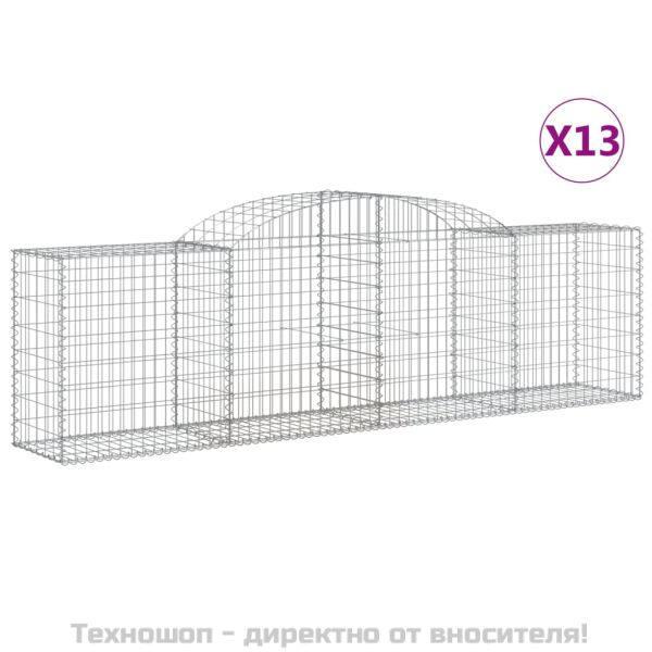 Габионни кошници арка 13 бр 300x50x80/100 см поцинковано желязо