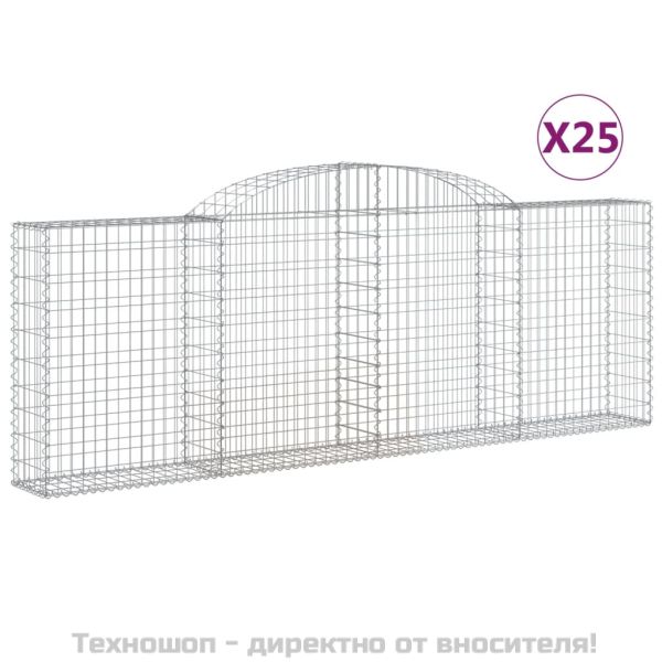 Габионни кошници арка 25 бр 300x30x100/120см поцинковано желязо