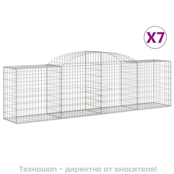 Габионни кошници арка 7 бр 300x50x80/100 см поцинковано желязо
