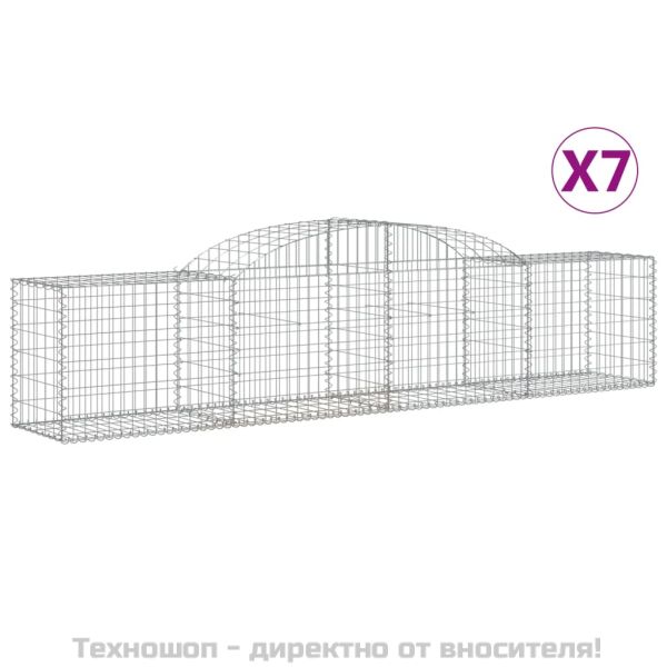 Габионни кошници арка 7 бр 300x50x60/80 см поцинковано желязо