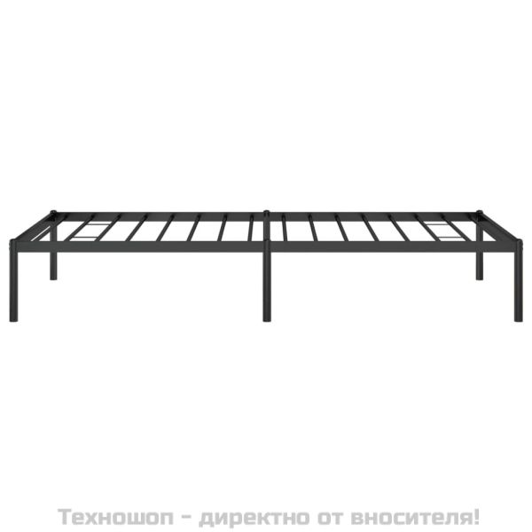 Метална рамка за легло, черна, 90x190 см
