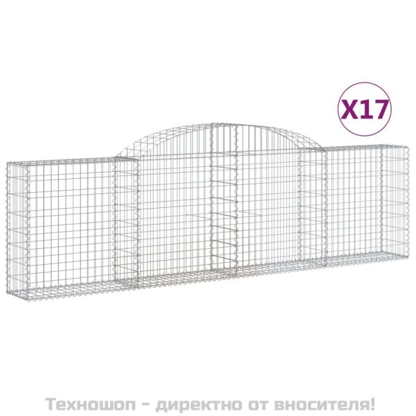 Габионни кошници арка 17 бр 300x30x80/100 см поцинковано желязо
