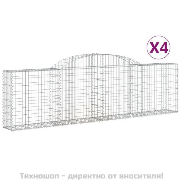 Габионни кошници арка 4 бр 300x30x80/100 см поцинковано желязо