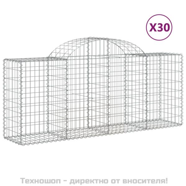 Габионни кошници арка 30 бр 200x50x80/100 см поцинковано желязо