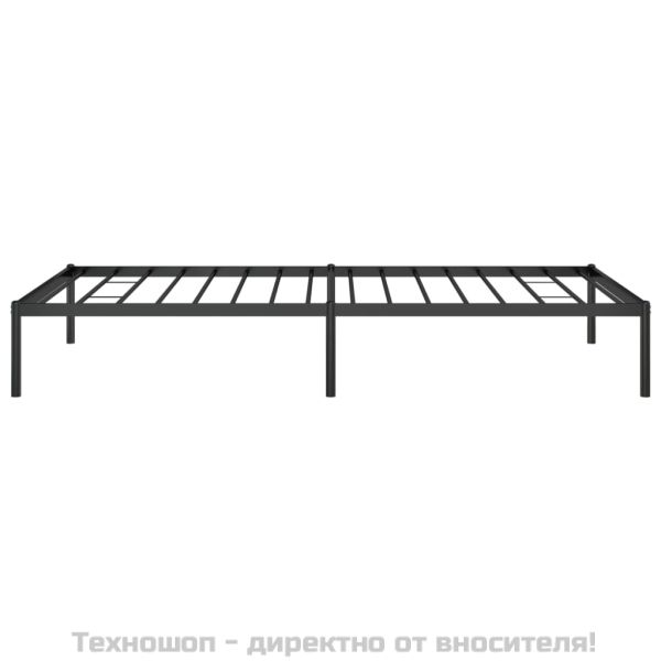 Метална рамка за легло, черна, 100x200 см