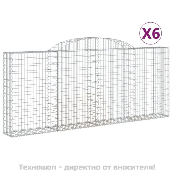 Габионни кошници арка 6 бр 300x30x120/140см поцинковано желязо