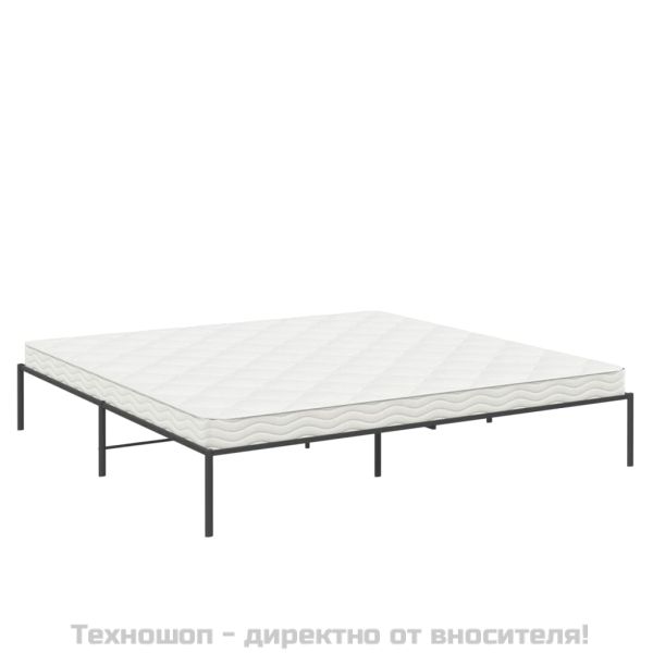 Метална рамка за легло, черна, 183x213 см