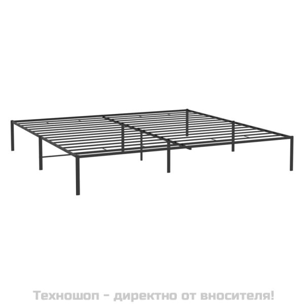 Метална рамка за легло, черна, 183x213 см