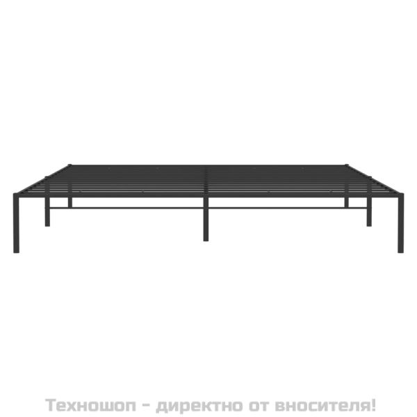 Метална рамка за легло, черна, 183x213 см