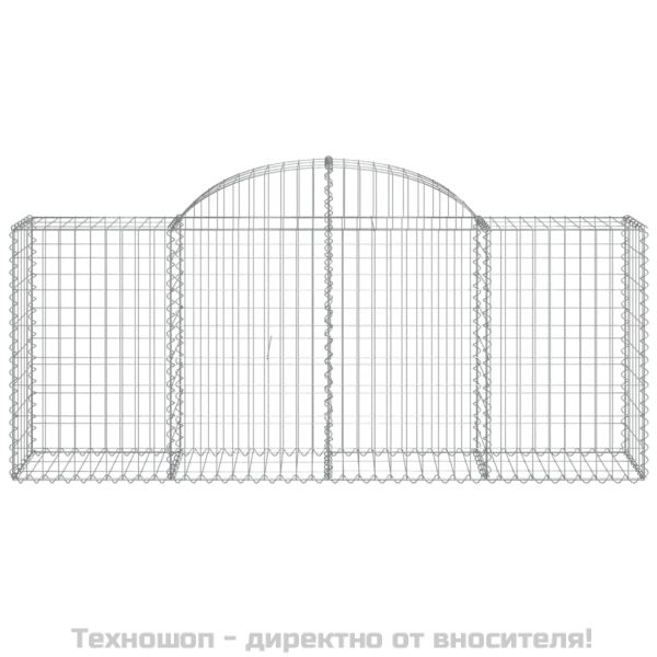 Габионни кошници арка 5 бр 200x50x80/100 см поцинковано желязо