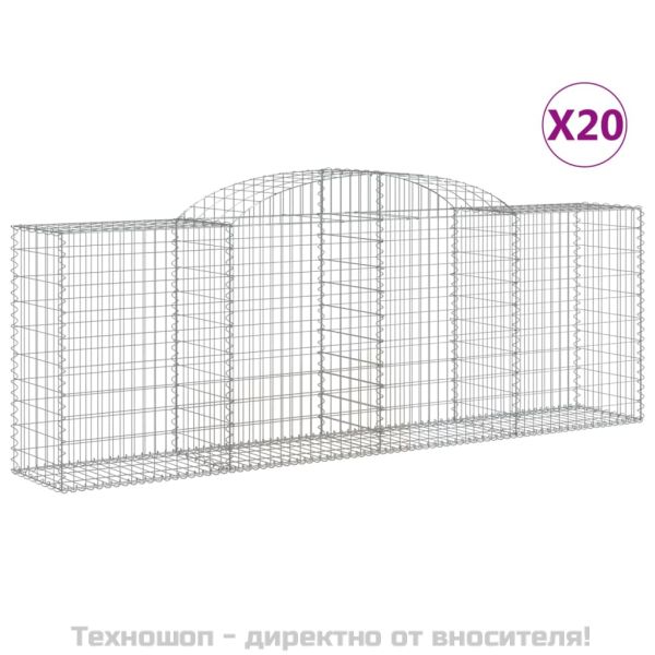 Габионни кошници арка 20 бр 300x50x100/120см поцинковано желязо