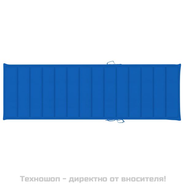 Шалте за шезлонг, кралско синьо, 200x60x3 см, Оксфорд плат