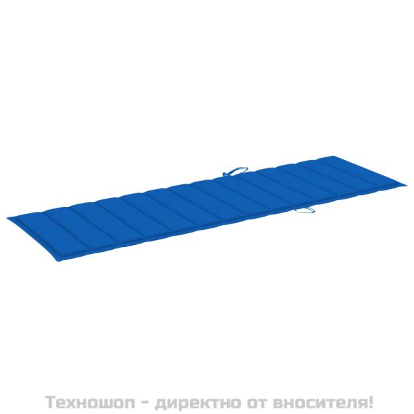 Шалте за шезлонг, кралско синьо, 200x60x3 см, Оксфорд плат