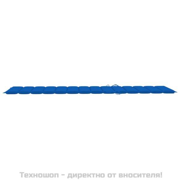 Шалте за шезлонг, кралско синьо, 200x60x3 см, Оксфорд плат