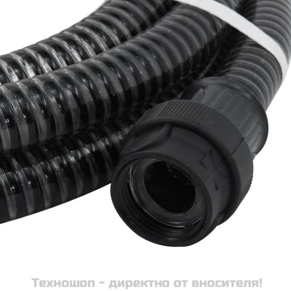 Смукателен маркуч с PVC конектори черен 1" 4 м PVC