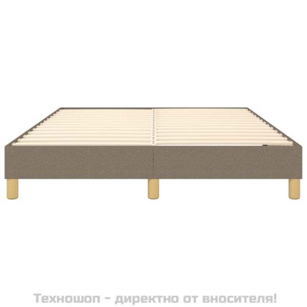 Рамка за легло с пружини, таупе, 140x190 см плат