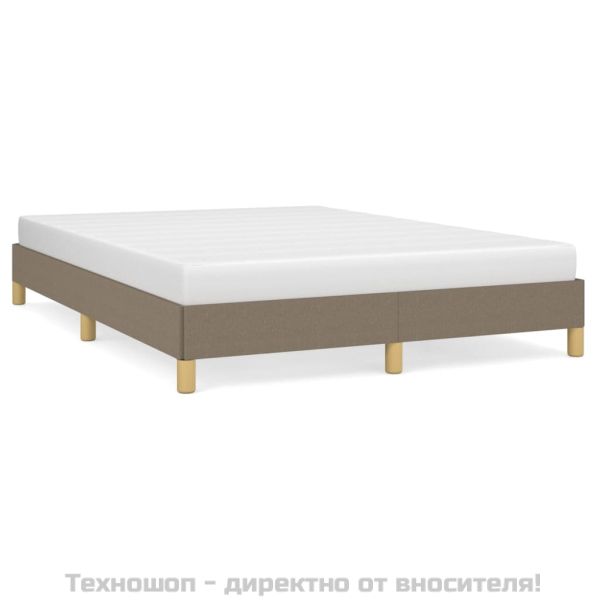 Рамка за легло без матрак, таупе, 140x190 см плат