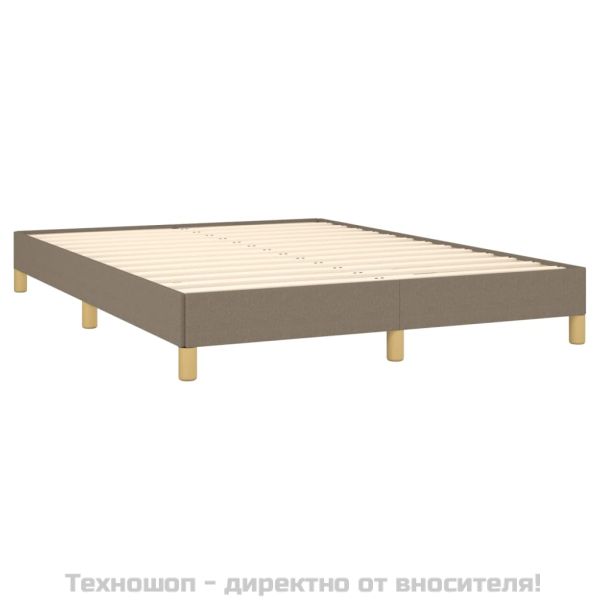 Рамка за легло без матрак, таупе, 140x190 см плат