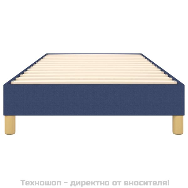 Рамка за легло с пружини, Синьо, 80x200 см, плат