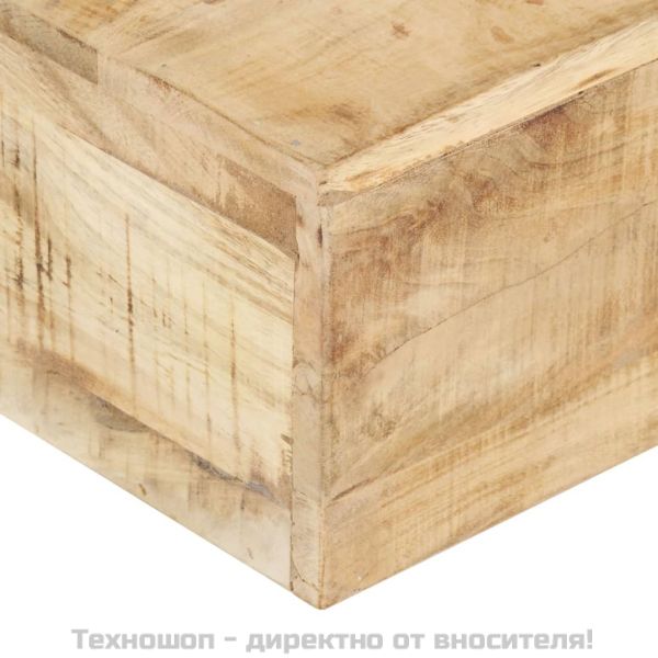 Маса за кафе, 80x80x28 cм, мангово дърво масив