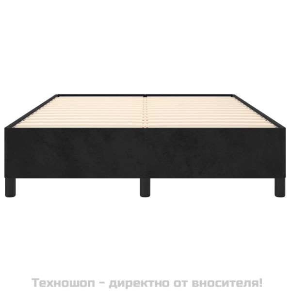 Рамка за легло без матрак, черна, 140x200 см кадифе