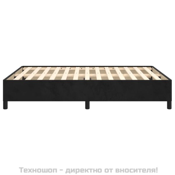 Рамка за легло без матрак, черна, 140x200 см кадифе