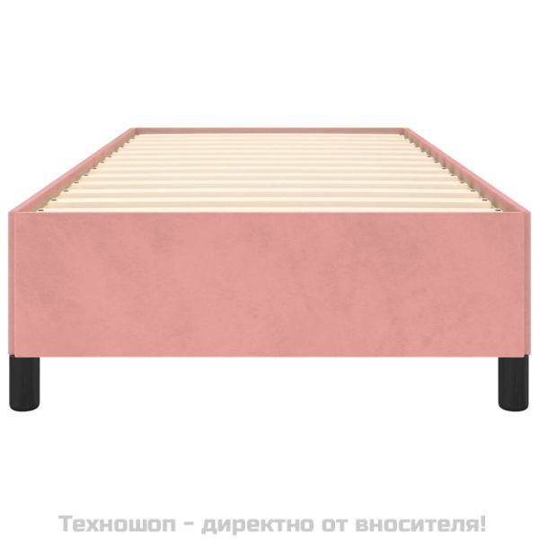 Рамка за легло, розова, 100x200 см, кадифе