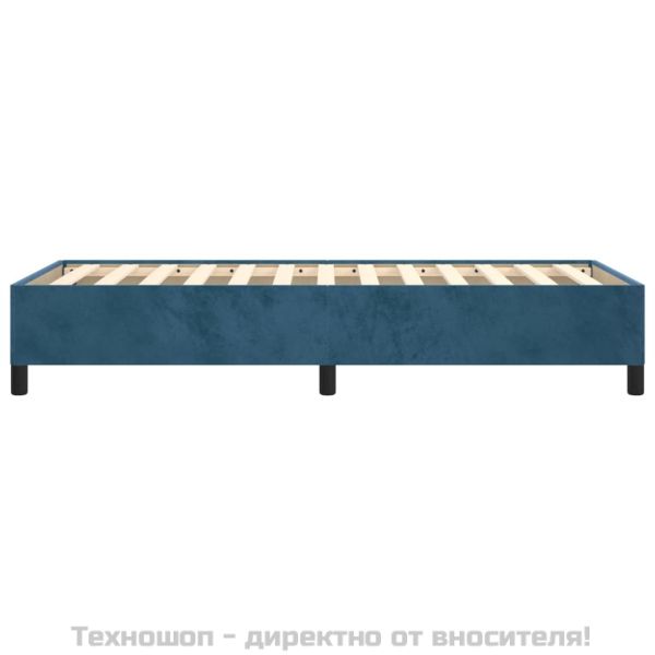 Рамка за легло без матрак, тъмносиня, 100x200 см, кадифе