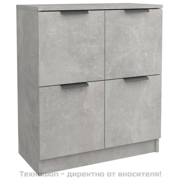 Сайдборди, 2 бр, бетонно сиви, 60x30x70 см, инженерно дърво