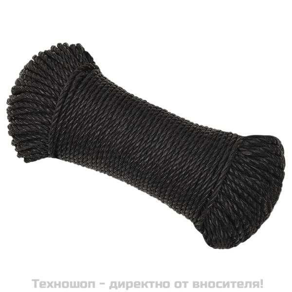 Работно въже черно 8 мм 500 м полипропилен