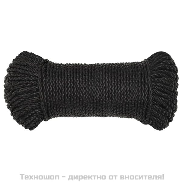 Работно въже черно 8 мм 500 м полипропилен