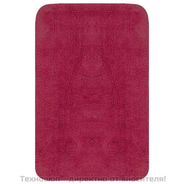 Комплект постелки за баня, 2 бр, текстил, фуксия