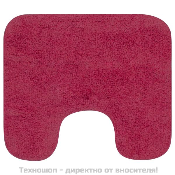 Комплект постелки за баня, 2 бр, текстил, фуксия