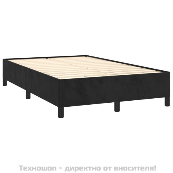 Рамка за легло без матрак, черна, 120x200 см, кадифе