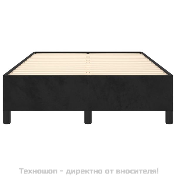 Рамка за легло без матрак, черна, 120x200 см, кадифе