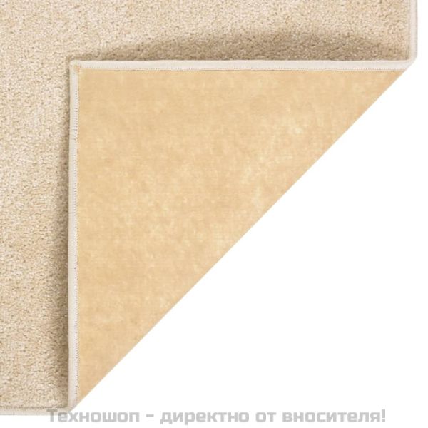 Килим с къс косъм, 160x230 см, бежов