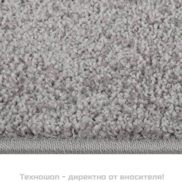 Килим с къс косъм, 80x150 см, сив