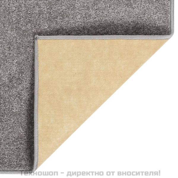 Килим с къс косъм, 80x150 см, сив