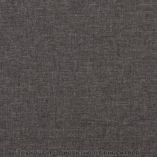 Кресло с люлеещи се крака и табуретка, тъмносиво, текстил